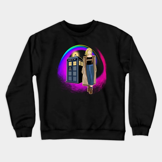 THE DOCTOR IS COMING... Crewneck Sweatshirt by KARMADESIGNER T-SHIRT SHOP